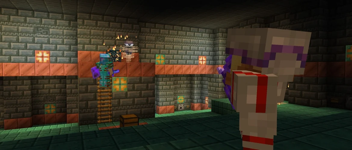 Minecraft 洞穴冒险场景示意
