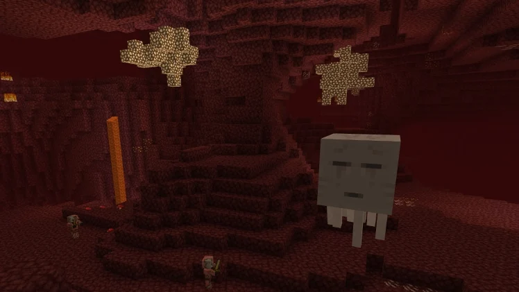 Minecraft 地狱维度游戏画面示意